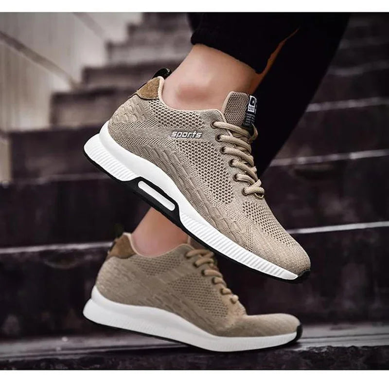 Men Increase Insole 6CM Sports Casual Height Shoes 48 Men Sneakers Elevator Shoes Hidden Heels Breathable Heightening Shoes