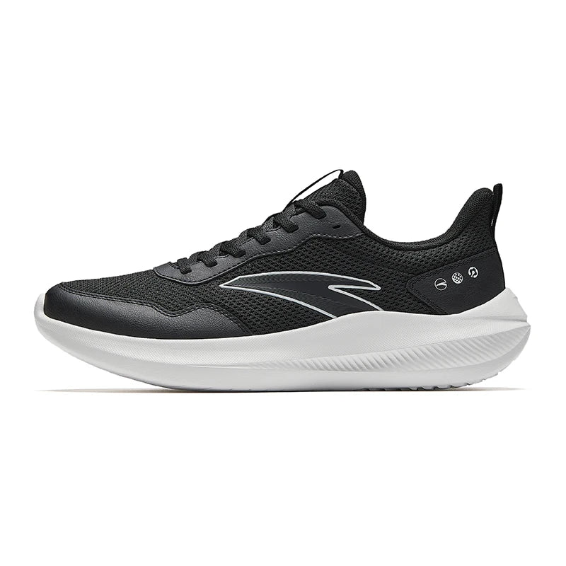 ANTA QINGKONG Men's winter shock-absorbing leather running shoes, wear-resistant running, lightweight commuting sports shoes