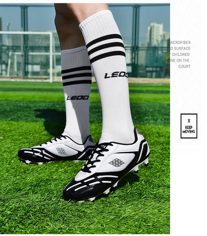 Soccer Shoes Men Turf Football Boots Fashion Firm Ground Studs Anti Slip Boy Sneakers Original Outdoor Field Training Trainers