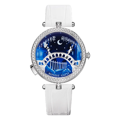 BONEST GATTI 3004 Women's Fashion Quartz Wristwatch Bridge Of Lovers Dial Stainless Steel Case Watches for Women