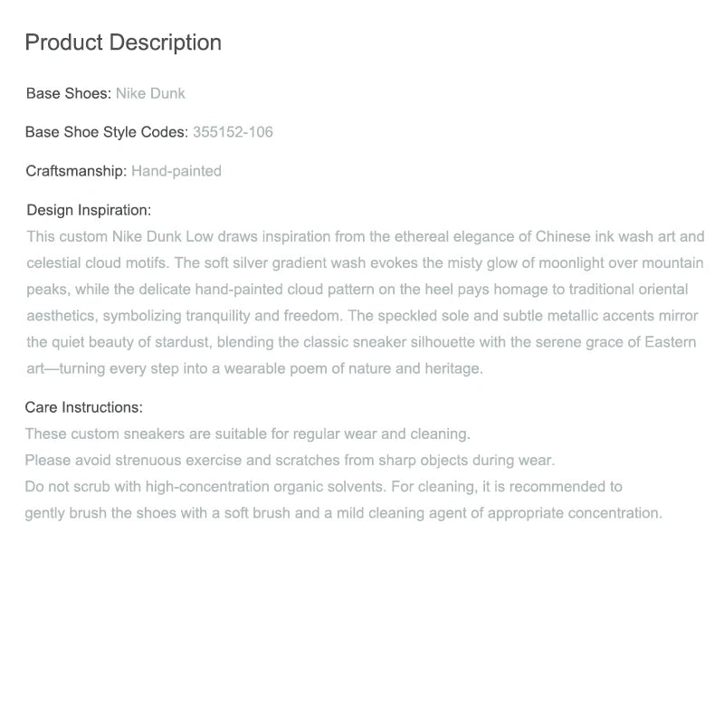 Custom Sneakers Nike Big Cloud Step Hand-Painted Oriental Tie-Dye Sneakers with Gift Bag Unisex