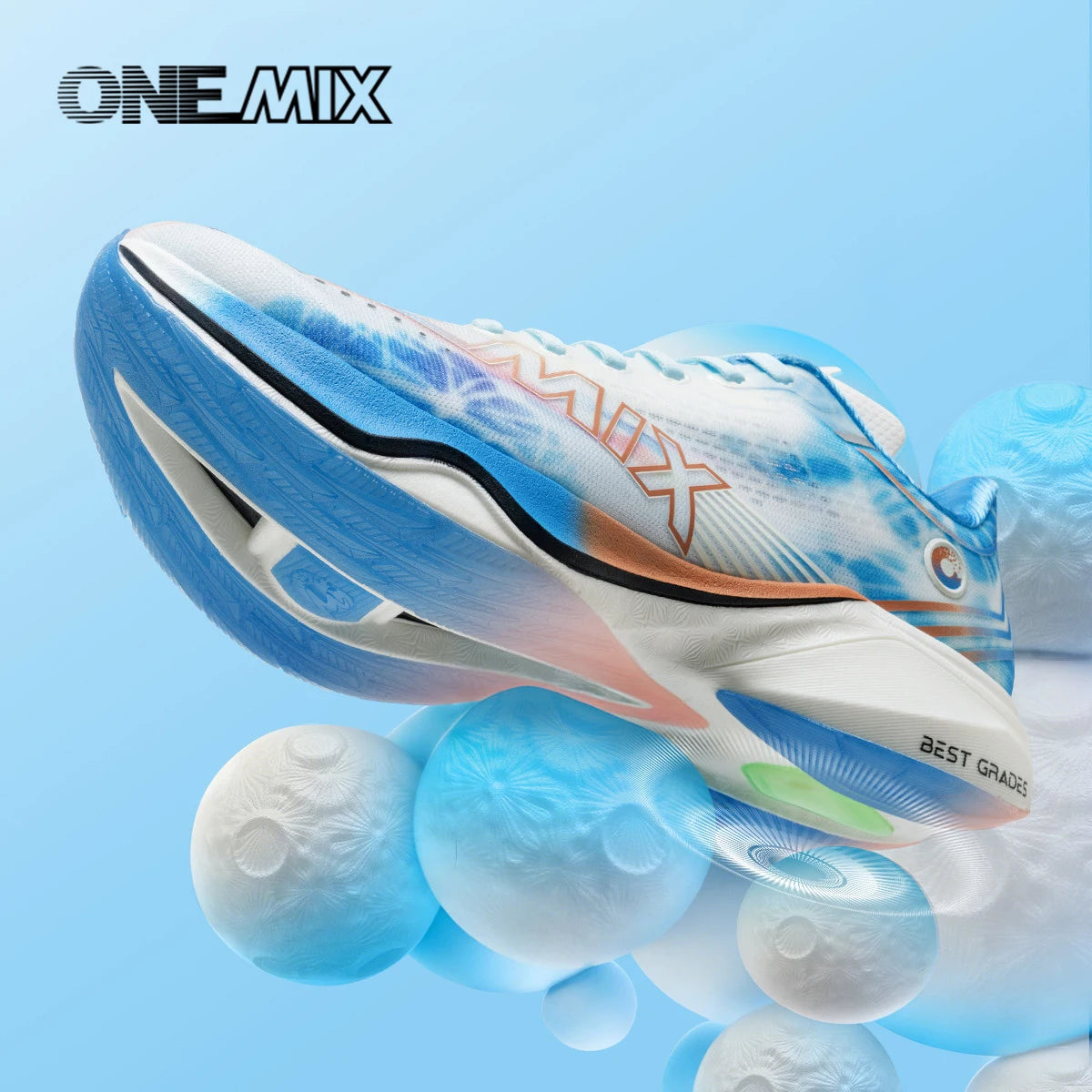 ONEMIX New Nylon Carbon Board Marathon Running Racing Shoes Shock-relief Professional Stable Support Ultra-light Rebound Sneaker
