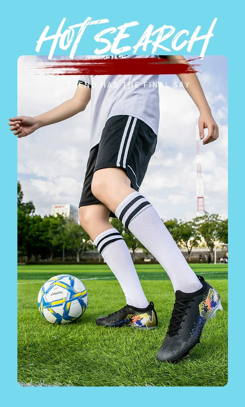 New Men Soccer Shoes Grass Ultralight Sport Comfortable Adult Non-Slip Football Boots Outdoor Cleats Sport Futsal Training Match