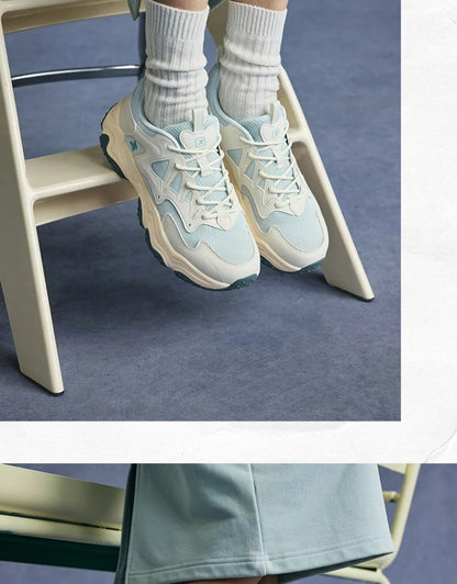 Xtep casual shoes 2025 spring and summer lightweight sports shoes with thick sole, fashionable street style sneakers 875319320004
