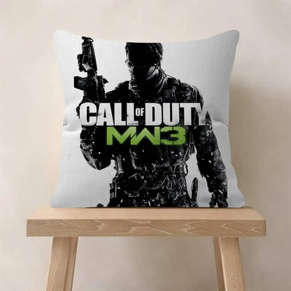 Klasická hra C-Call Of D-Duty personalizovaný polštář s obrázkem a textem, bytová dekorace, dárek do domácnosti, 45x45cm