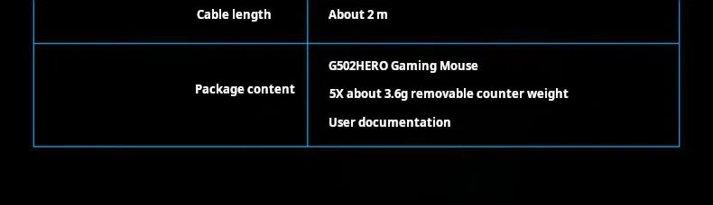 Rato Gaming com Fios Logitech G502 HERO de Alto Desempenho, Sensor HERO 25K, 25,600 DPI, RGB, Pesos Ajustáveis, 11 Botões, Rato para PC/Mac