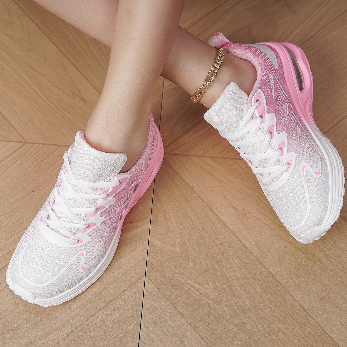 Sneaker Women Walking Shoes Womens Fashion Air Cushion Mesh   Breathable Tennis Sport Shoes