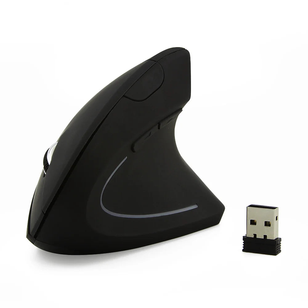 Wireless Vertical Mouse 2.4GHz Ergonomic Optical Mouse, Adjustable DPI Wireless Vertical Mouse with RGB Backlight for Laptop, PC, Mac, Tablet & Office