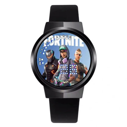Orologio Fortnite Cute Fashion Cartoon personalizzato Kawaii Touch con luce notturna LED, orologio elettronico per studenti, regalo per amici