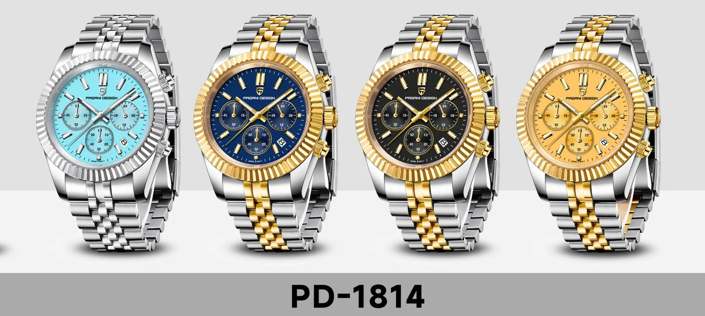 PAGANI DESIGN 2025 New VD53 luxury men quartz watch 40MM stainless steel sapphire waterproof 50m luminous C3 relojes para hombre
