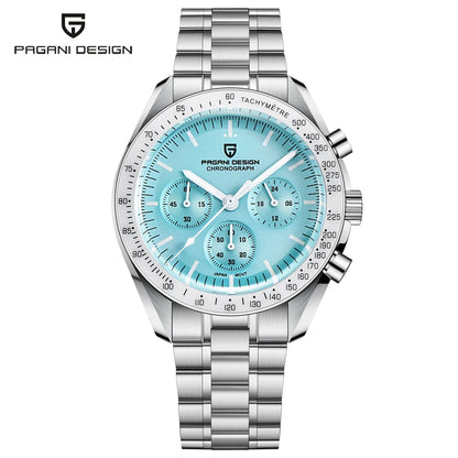 PAGANI DESIGN 2026 New Moon Watch Retro Luxury Quartz Watches For Men Stainless steel Luminous waterproof Sport Chronograph Man