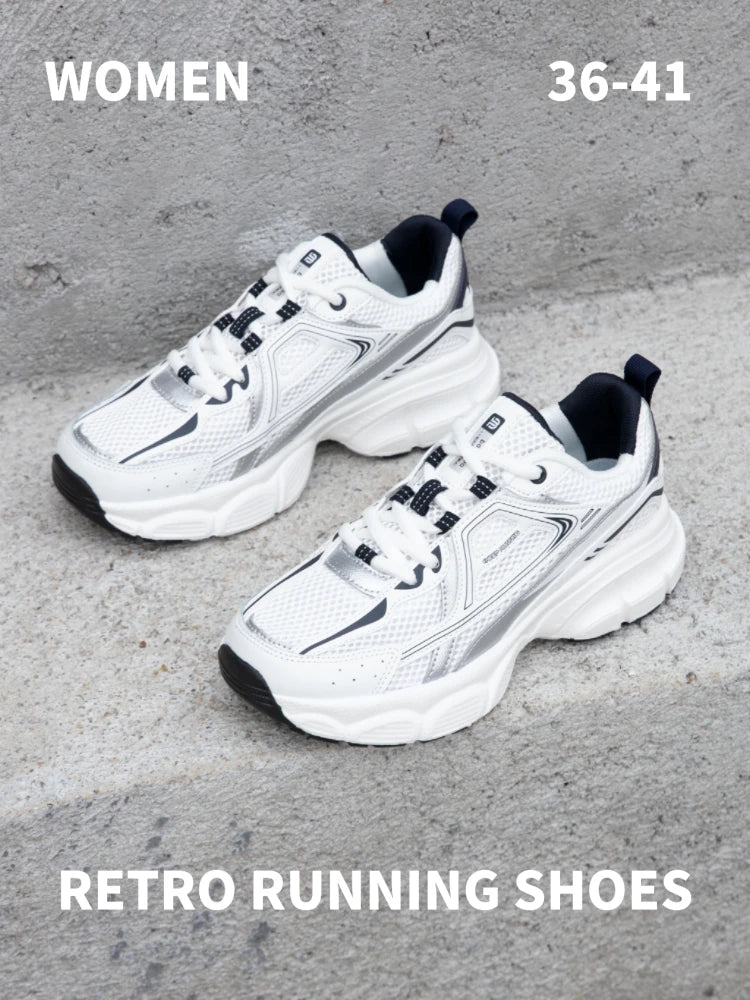 Baasploa Women Sports Shoes Outdoor Lightweight Breathable Jogging Sneakers Female Casual Mesh Anti-slip Lace Up Running Shoes