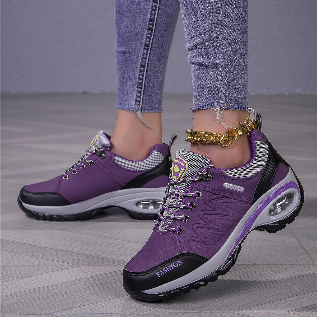 Sapatos de caminhada para mulher 2025 primavera e outono novos, antiderrapantes, para corrida todo-o-terreno, caminhada e desporto