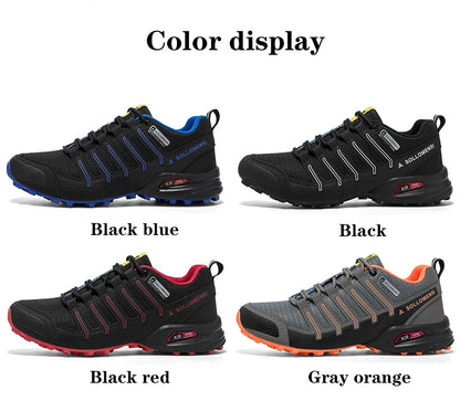 Men's Waterproof Hiking Shoes Outdoor Breathable Travel Walking Shoes Tactical Training Shoes Comfortable Lockless Cycling Shoes