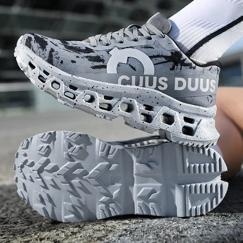 Męskie buty sportowe amortyzujące, do joggingu, antypoślizgowe, z oddychającą siateczką, z miękką podeszwą, do biegania, na świeżym powietrzu, do fitnessu, sznurowane buty sportowe