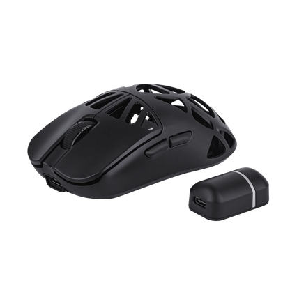 Rato Gaming Sem Fios EPOMAKER Carbon X com Fio/2.4G/BT, 400 a 30,000 DPI Ajustáveis, Sensor PAW3950, para PC/Mac/Linux
