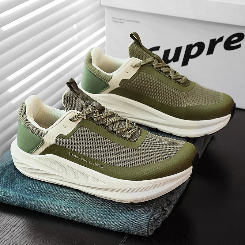 Men Running Shoes Marathon Speciality Sports Breathable Lightweight Women's Comfortable Nonskid Leisure Sneakers Plus Size 38-46