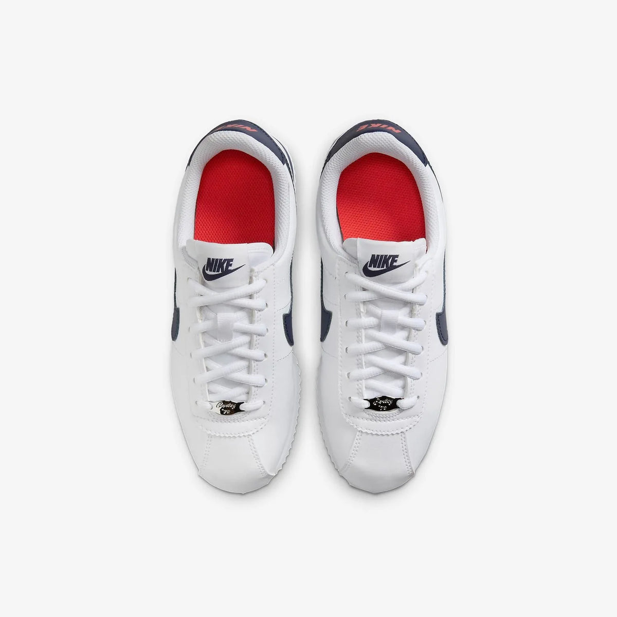 Nike Cortez Basic Sl Synthetic Leather Versatile Trendy Wear-Resistant Low-Top Casual Shoes White and Blue 904764-106