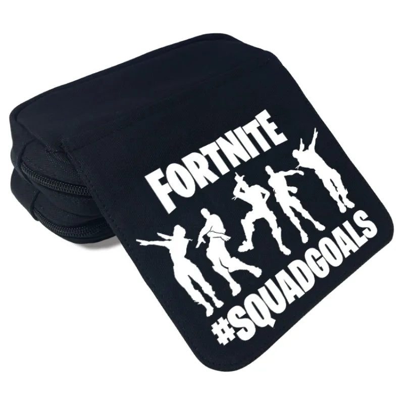 Fortnite Kids Pencil Bag Kawaii Pencil Case Large Capacity Waterproof Handheld Cosplay Pencil Pouch Office Stationery Gift Toy