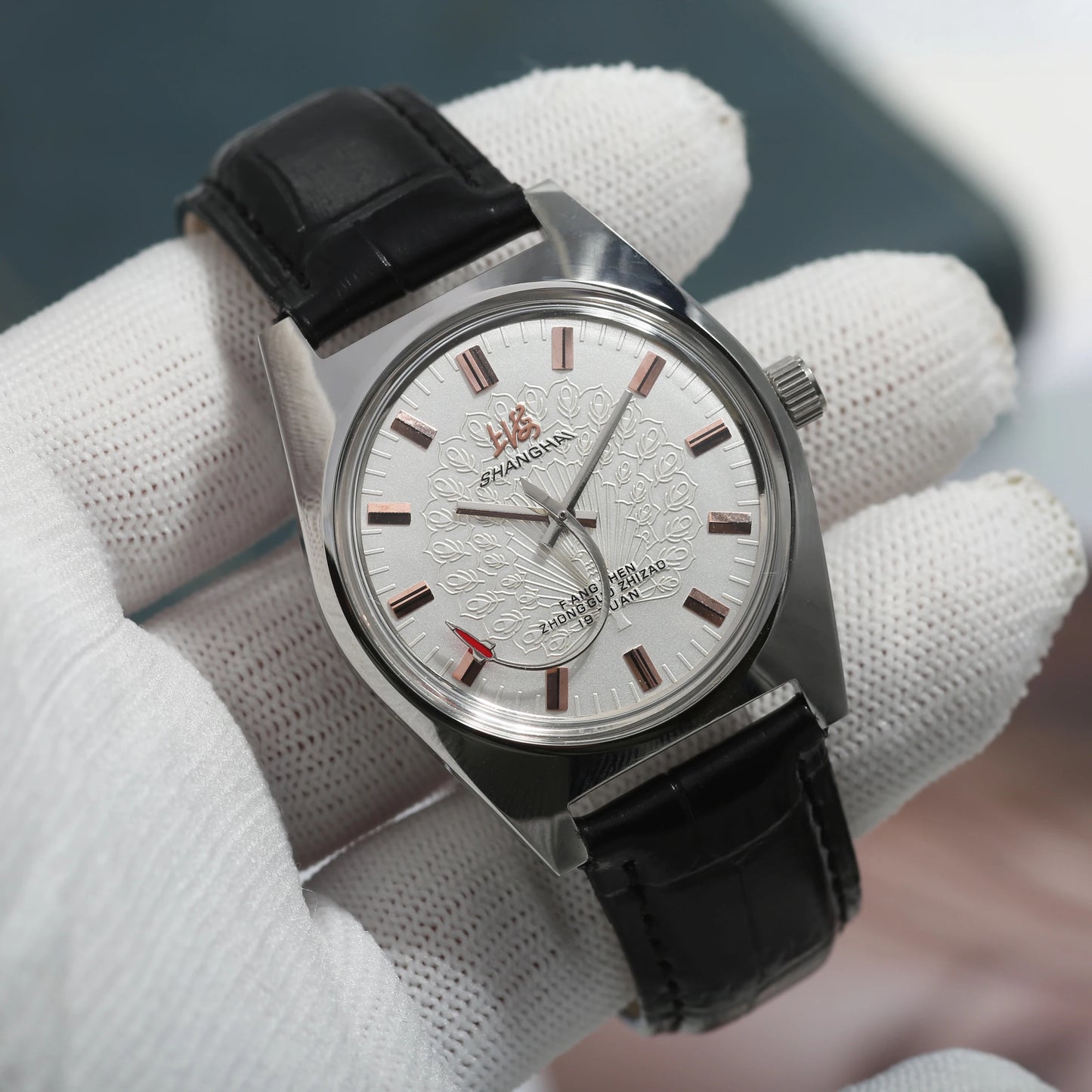 Shanghai 36MM Hand-Wind Mechanical Watch 7120 Waterproof china Watch for Men wholesale