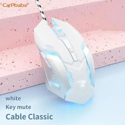 Carpbaba G3 Wired Gaming Mouse Silent Click Pink Mechanical Gaming Mouse for PC, Laptop, MacBook, Office & Esports