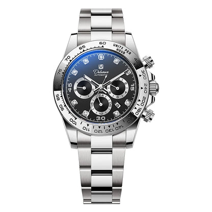 Watch For Men Luxury Stainless Steel Clock Fashion Casual Multi-functional Design Automatic Mechanical Wristwatch