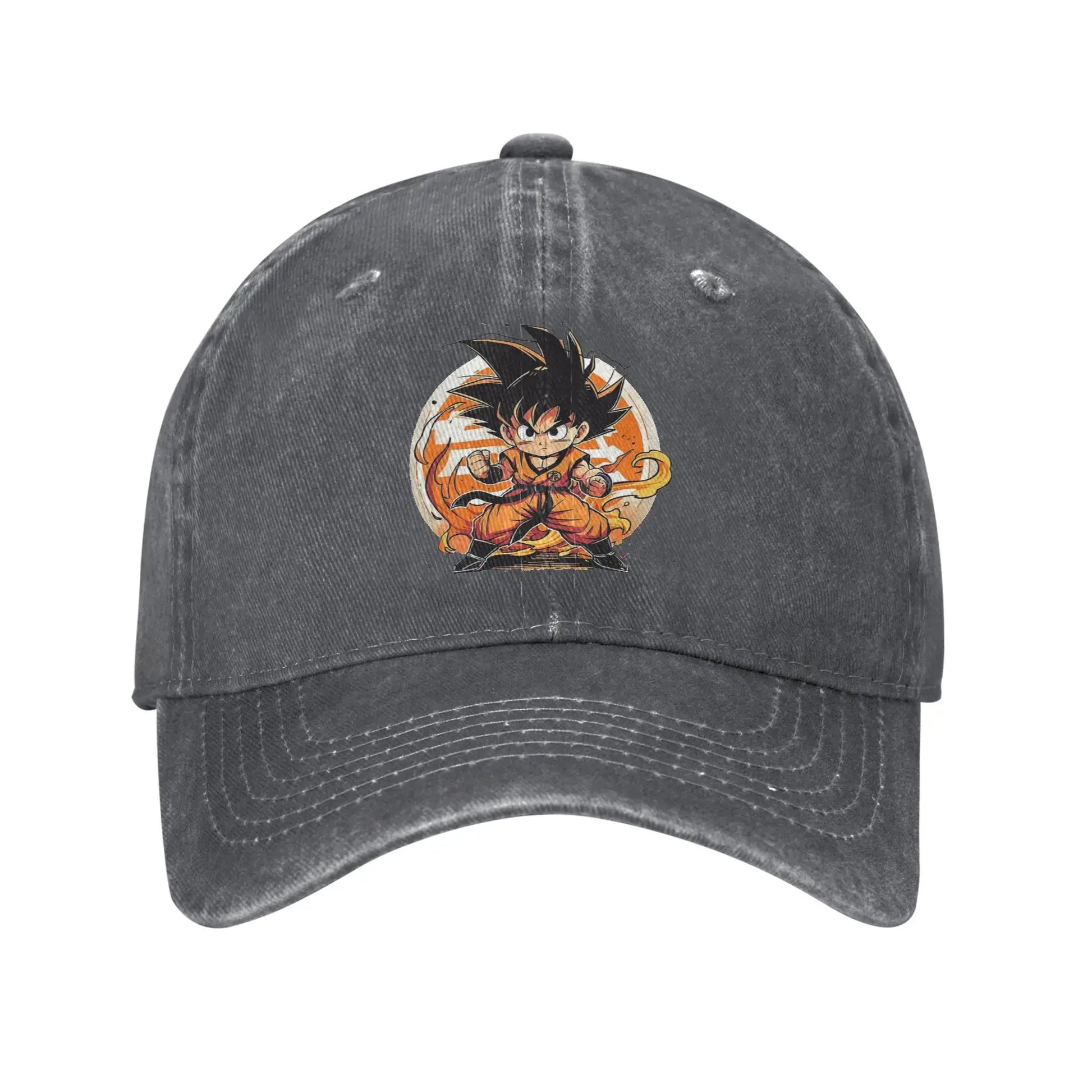 DBZ Little Kakarot Baseball Cap Casual Distressed Cotton dragon ball Sun Cap for Men Women Outdoor Adjustable Fit Hats Cap, Produit gaming premium Fraquane
