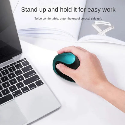 BTS-908 Bestseller — ładowalna pionowa mysz ergonomiczna, bezprzewodowa, odbiornik USB 2.4G, regulowane 1600 DPI, 6 przycisków