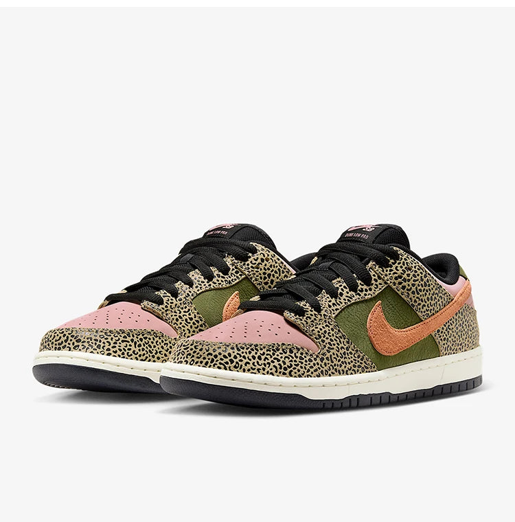 Nike Authentic Dunk Low heren- en dames-sneakers van leer met patchwork, retro en klassiek, IH3211-200