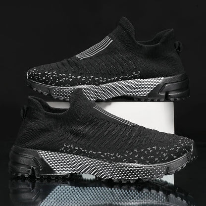 Men Casual Sport Shoes Breathable Lightweight Sneakers Outdoor Mesh Black Running Shoes Athletic Jogging Tenis Walking Shoes