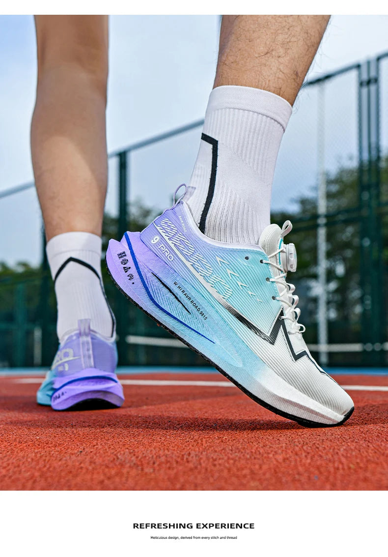 Męskie buty do biegania na co dzień, maratonowe, sportowe, z wkładką z włókna węglowego, oddychające, lekkie, damskie, wygodne, sportowe, antypoślizgowe trampki