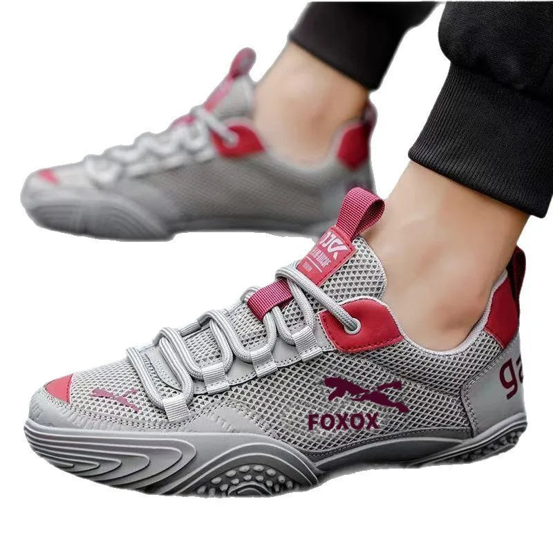 Men's Breathable Running Shoes Lightweight Mesh Upper Comfortable Soft Sole Sporty Casual Sneakers Trendy Summer Footwear