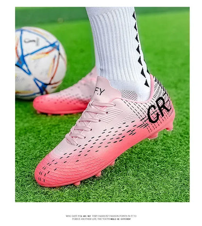 Low-Cut Football Cleats with Long TF Studs, Wear-Resistant and Flexible, Suitable for Outdoor Field Sports