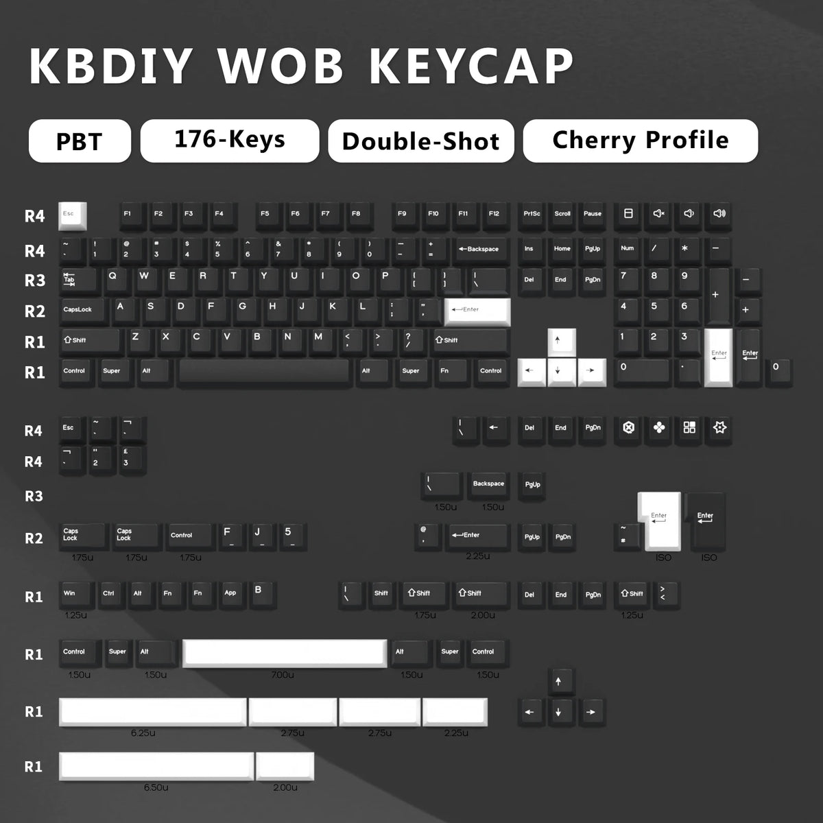 KBDiy GMK MarrsGreen Keycap teclas ISO de PBT double shot con perfil Cherry para kit DIY de teclado mecánico gamer Gaming Point KeyCap