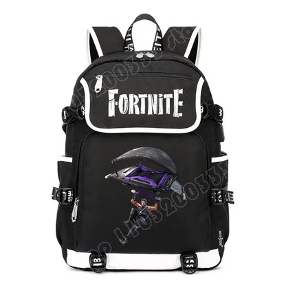 Fortnites Large Capacity Backpack Casual Shoulder Bag with USB Port Unisex Anime Students Schoolbag New Stylish Stationery Gift