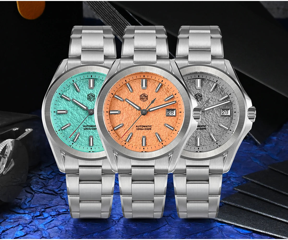 San Martin New Gada Fashion Sport Watch 39mm NH35 Automatic Mechanical Men Watches Dress Waterproof 100m Luminous SN0129