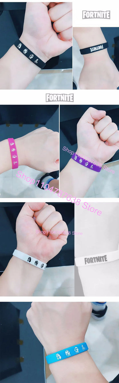 Luminous Silicone Bracelet Fortnited Theme Party Decoration Birthday Bracelet Rubber Trend Toys for AdultsTeen Birthday Toy Gift