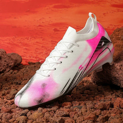 New Men Football Boots Match Soccer Shoes FG Ultralight Drop Shipping Training Shoes Cleats Outdoor Soccer Non-Slip Long Spikes