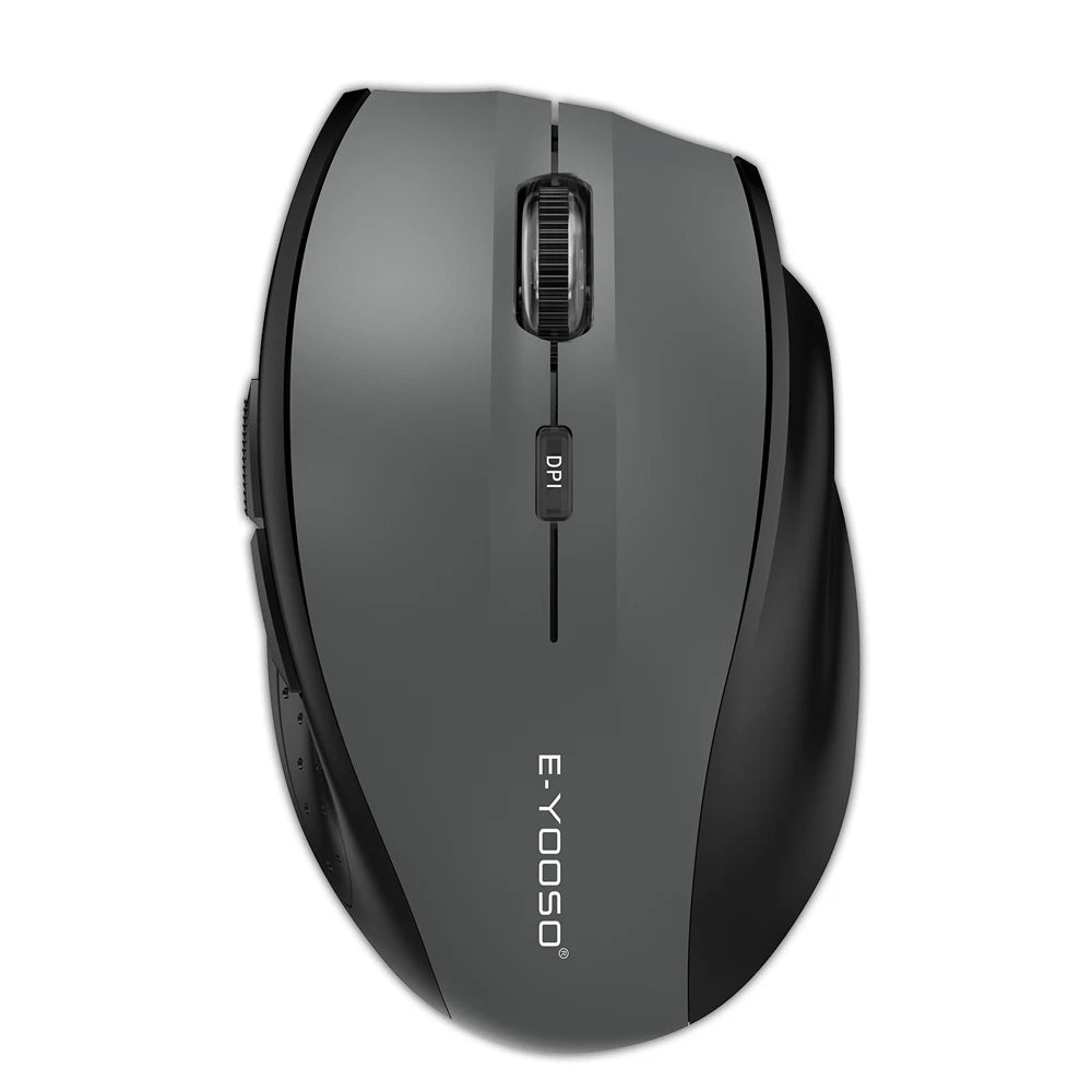 Rato E-YOOSO E-1010 USB 2.4G sem fios para gaming e escritório, 2400 DPI, ótico e ergonómico, para portátil, PC e computador