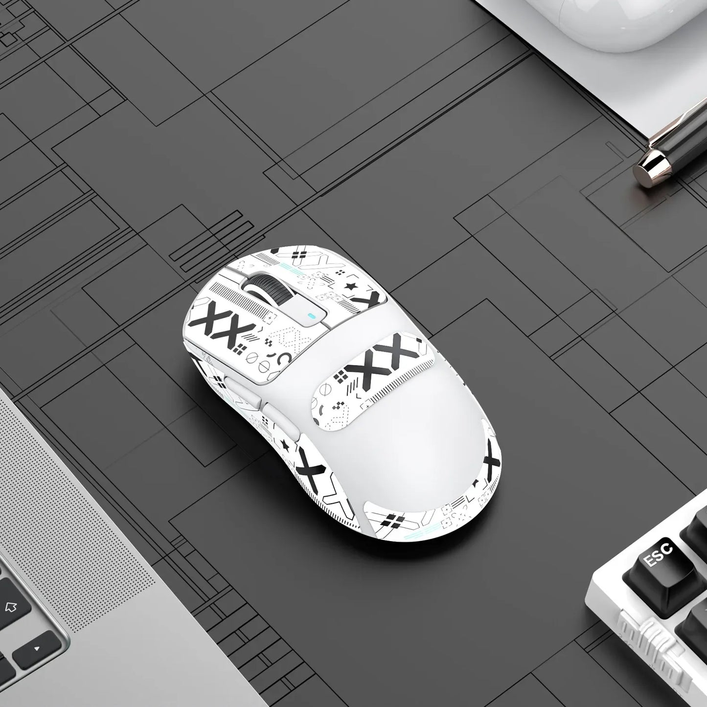 ATTACK SHARK X3 Ultra-Light Wireless Gaming Mouse, Tri-Mode Bluetooth & 2.4G, PAW3395 26000 DPI, 55g Rechargeable Gaming Mouse for PC, Mac, PS & Xbox