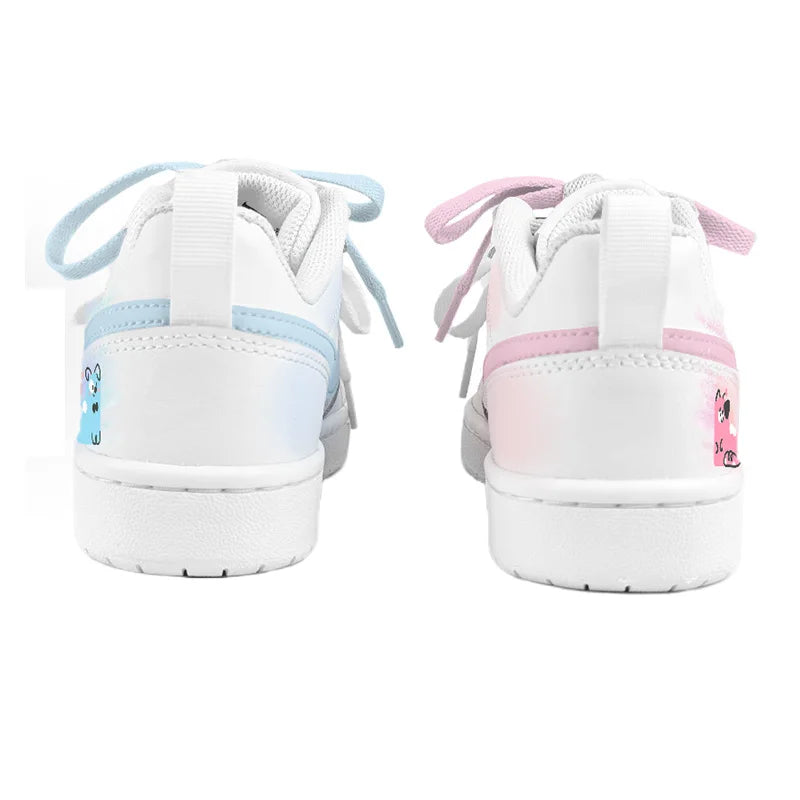 Custom Sneakers Nike Court Borough  Twin Sweet Dreams  Niche Preppy Style  Cute & Sweet Women's Skateboarding Sneakers