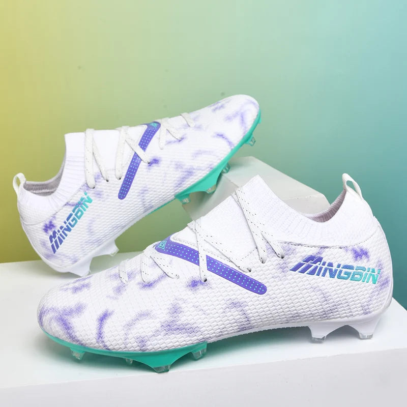 Men Turf Soccer Shoes Cleats Professional Football Boots Breathable Mesh Youth Soccer Anti Skid Male Sneakers Society Chuteira