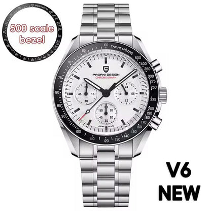 PAGANI DESIGN Moon Men's Watches Gold Luxury Quartz Watch Men Speed Sports Chronograph AR Sapphire Waterproof Luminous Man Gift