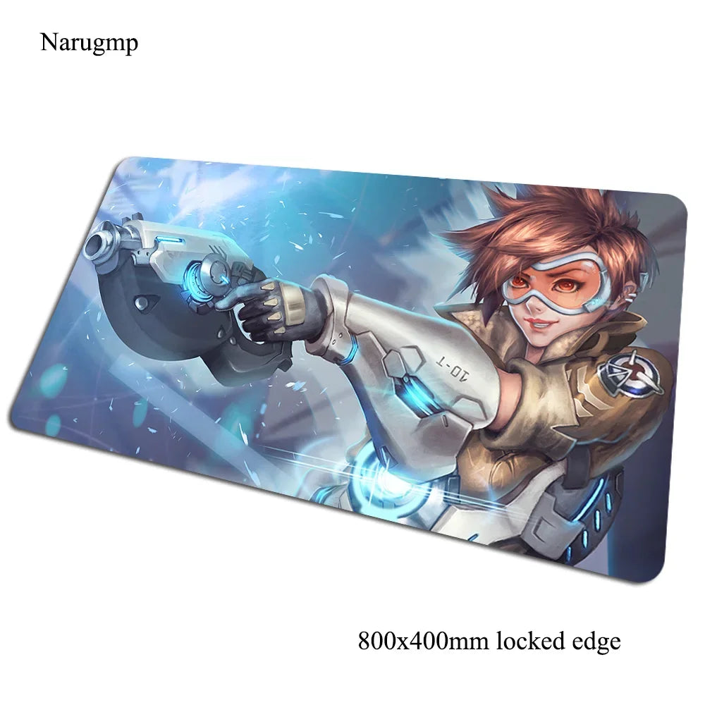 Tapete de rato gaming Overwatch 80x40cm, grande, para secretária de computador, tapete gamer para PC e portátil, presente de Halloween