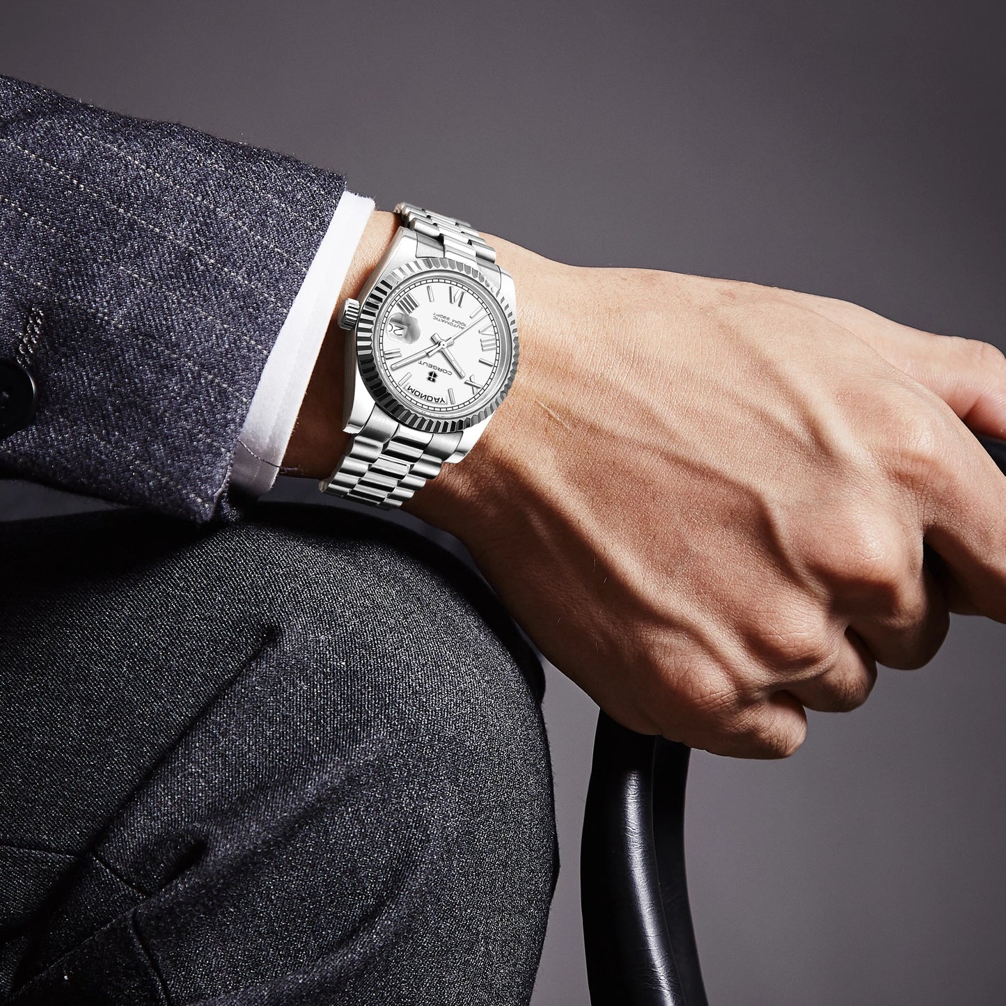 39mm Men Corgeut Logo/Name NH36 Automatic Mechanical Relogio Masculino Sapphire Glass Luminous Waterproof Wristwatch