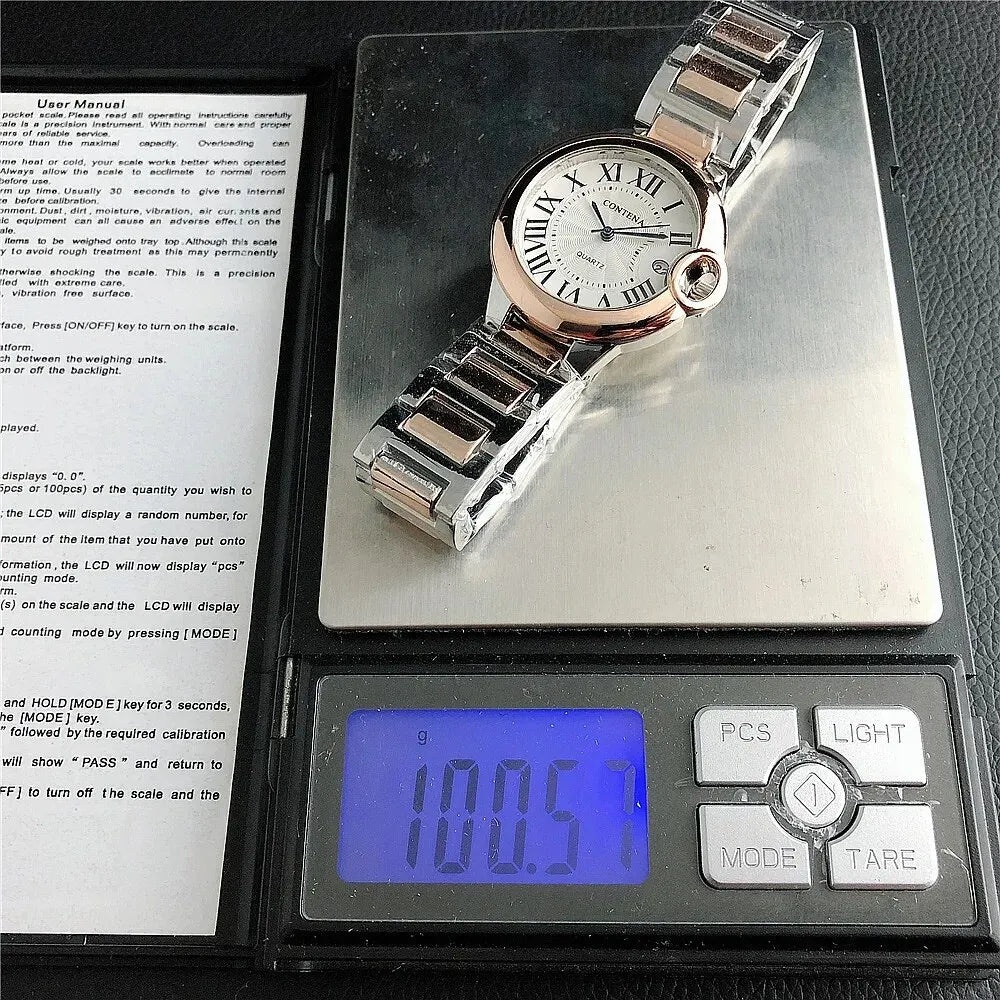 New Brand Luxury Stainless Steel Men and Women Luxury Atmosphere Quartz Watches Fashion Blue Balloon Women Date Watch Suit