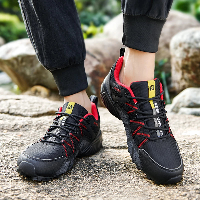 Men Hiking Shoes Outdoor Lightweight Camping Travel Shoes Non-Slip Waterproof Women Large Size Tactical Training Sports Shoes