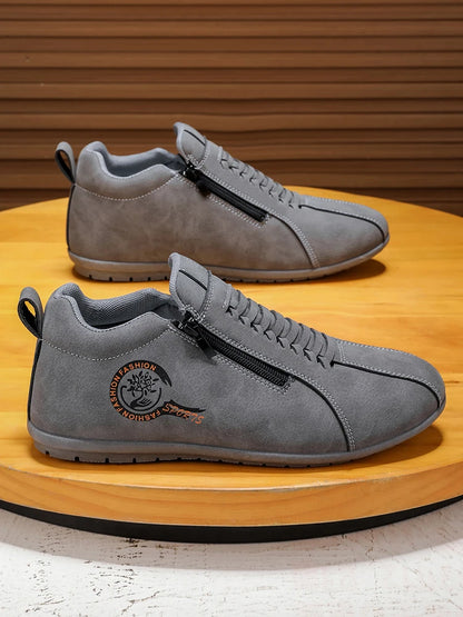 Men's Lightweight Casual Shoes Outdoor Entertainment Skateboarding Daily Walking Driving Shoes Comfortable Breathable Slip-On