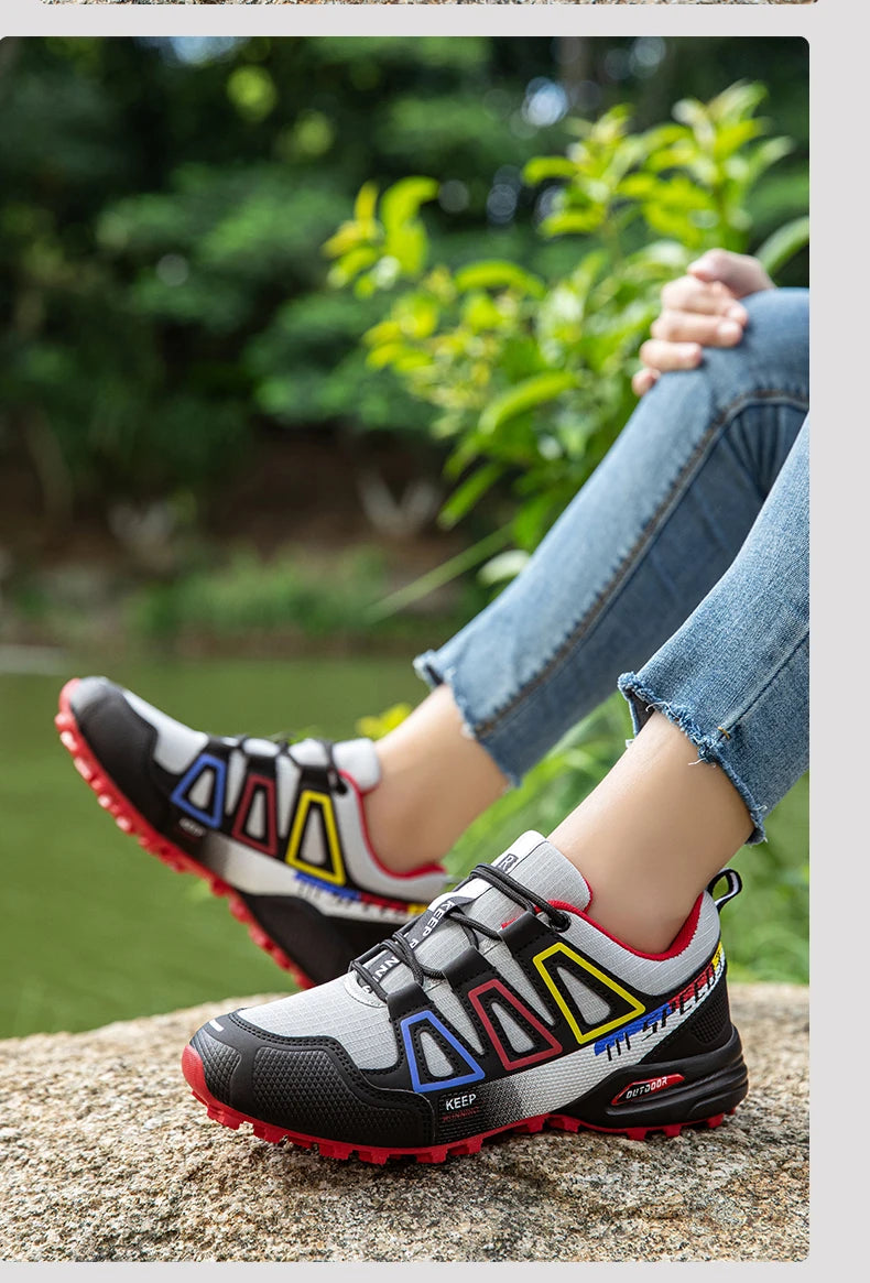 Men's Hiking Shoes Outdoor Sports Shoes Lace-up Hiking Shoes Women's Hiking Sports Shoes Non-slip Hunting Tactical Sports Shoes