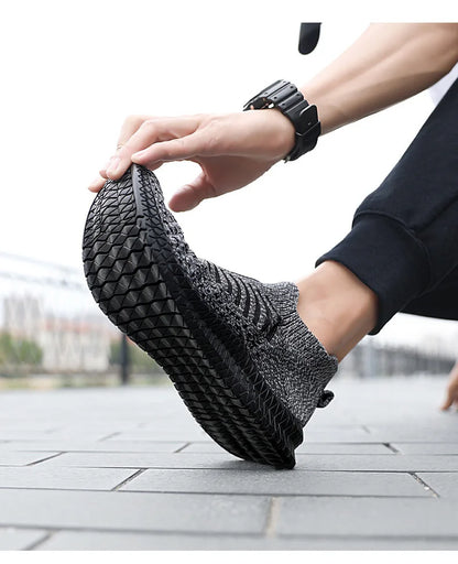 Buty męskie Oddychające męskie trampki Wygodne buty do biegania Tenisowe buty outdoorowe Buty wsuwane do chodzenia Buty do joggingu typu skarpeta